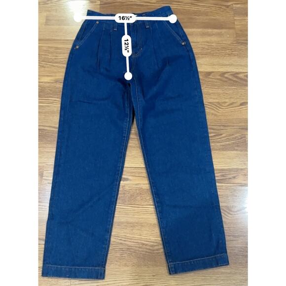 Madewell Baggy Straight Jeans  trousers in Woodham Wash: Pleated Edition 26 - Picture 3 of 14